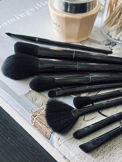 Makeup Børstesæt med 9 Børster Inkl holder - VIAMAJA.DK