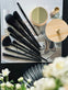 Makeup Børstesæt med 9 Børster Inkl holder - VIAMAJA.DK