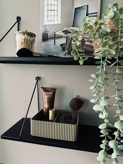 Makeup organiser med opdeling – Taupe - VIAMAJA.DK