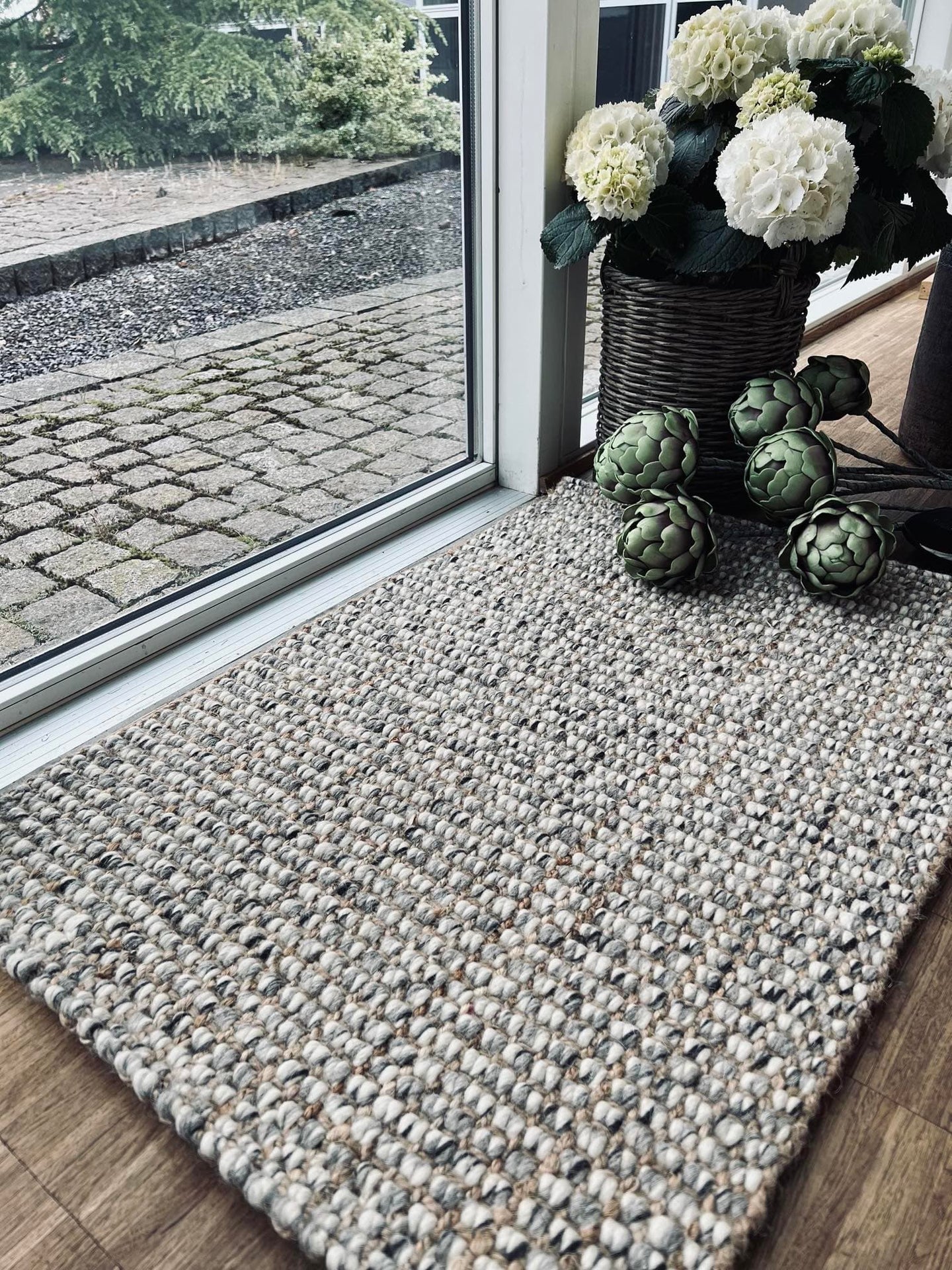 Måtte i jute og uld - 60x90cm - VIAMAJA.DK