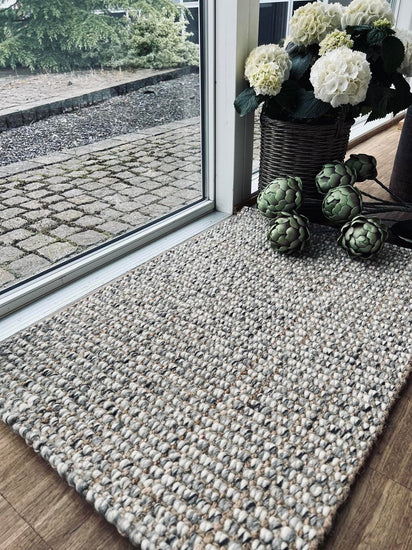 Måtte i jute og uld - 60x90cm - VIAMAJA.DK