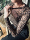 Mesh bluse Leopard - VIAMAJA.DK