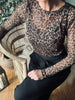 Mesh-bluse Leopard