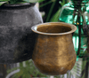 Messingkrus til oppbevaring - Fin patina