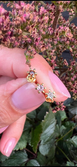 Mix box GIA Brown, pink, clear 18K forgyldt - VIAMAJA.DK