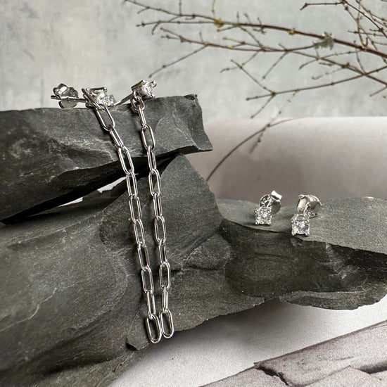 Mix box m. 4 øreringe - Jessica Sterling silver - VIAMAJA.DK