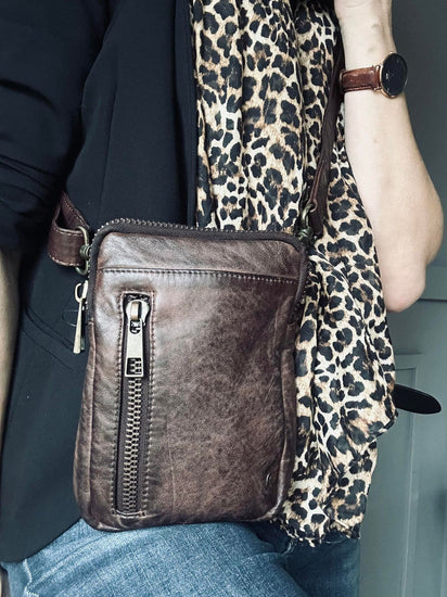 Mobiltaske ALINA - Winter brown - VIAMAJA.DK