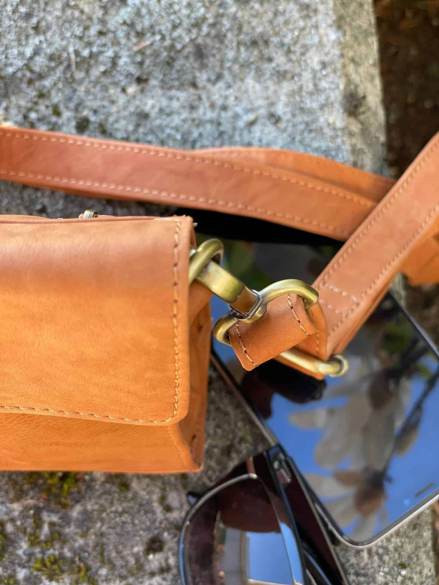 Mobiltaske Mille - Cognac - VIAMAJA.DK