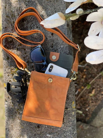 Mobiltaske Mille - Cognac - VIAMAJA.DK