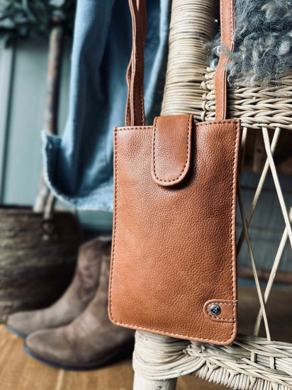 Mobiltaske Small Aura Cognac - VIAMAJA.DK