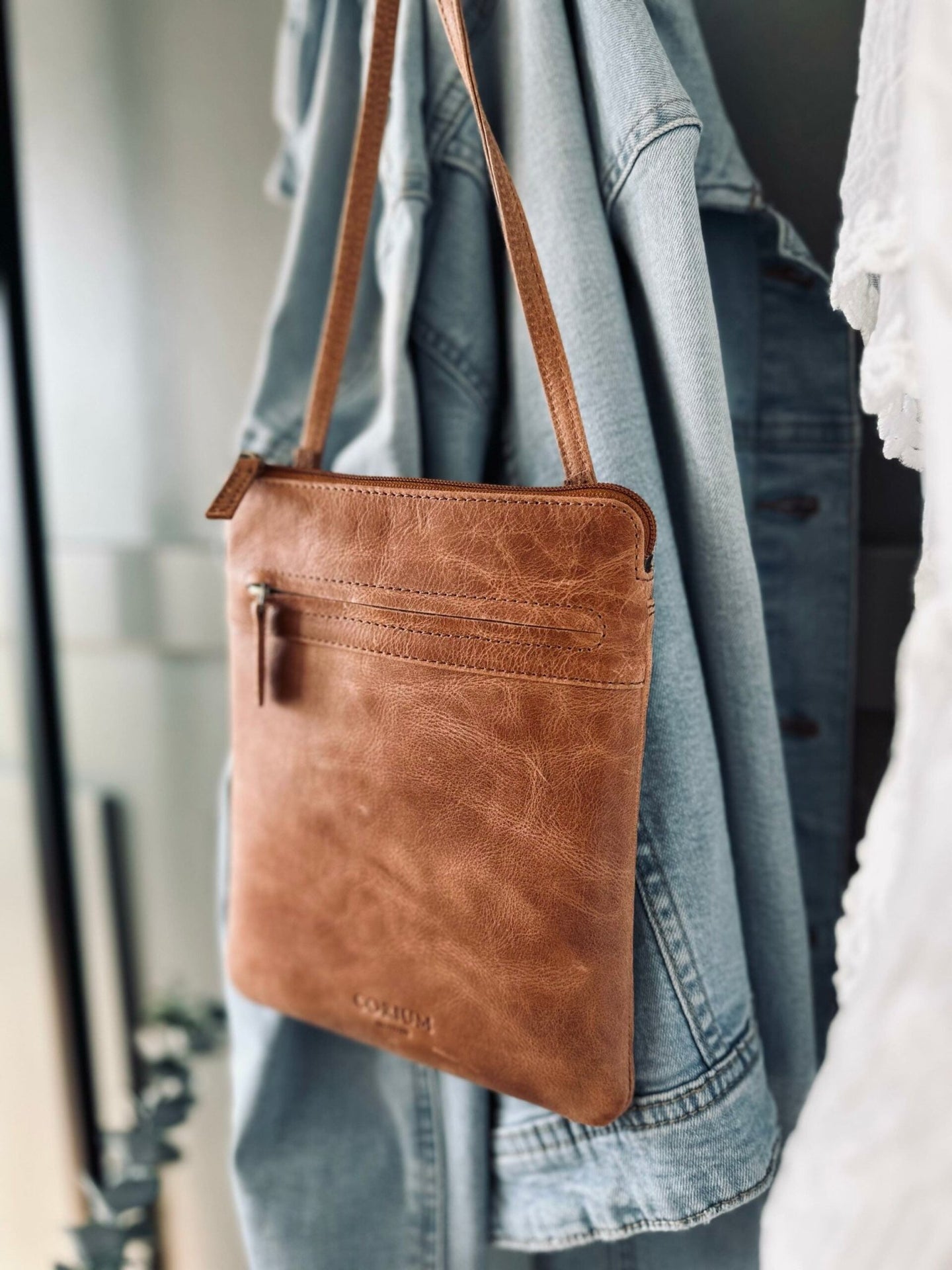 Mobiltaske – Vintage cognac - VIAMAJA.DK