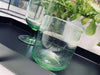 Munnblåst vannglass med bobler – Farge GREEN
