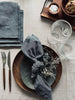 Serviett Lin og bomull – 4 stk Blue melange