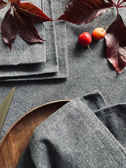 Mundservietter – Grå 4 stk - VIAMAJA.DK