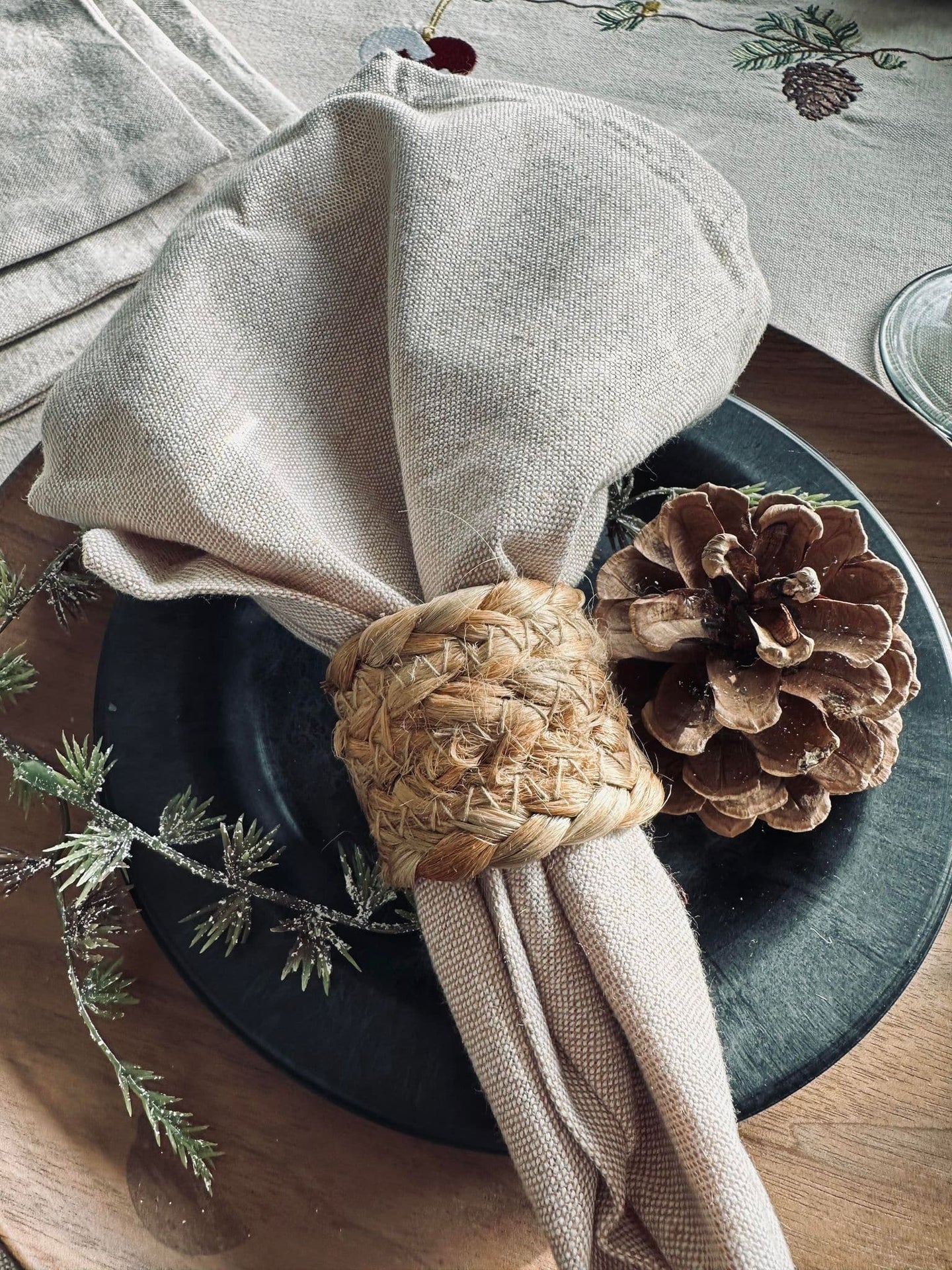 Mundservietter – Natur 4 stk - VIAMAJA.DK