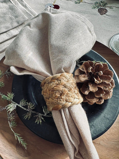 Mundservietter – Natur 4 stk - VIAMAJA.DK