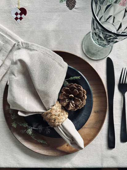 Mundservietter – Natur 4 stk - VIAMAJA.DK