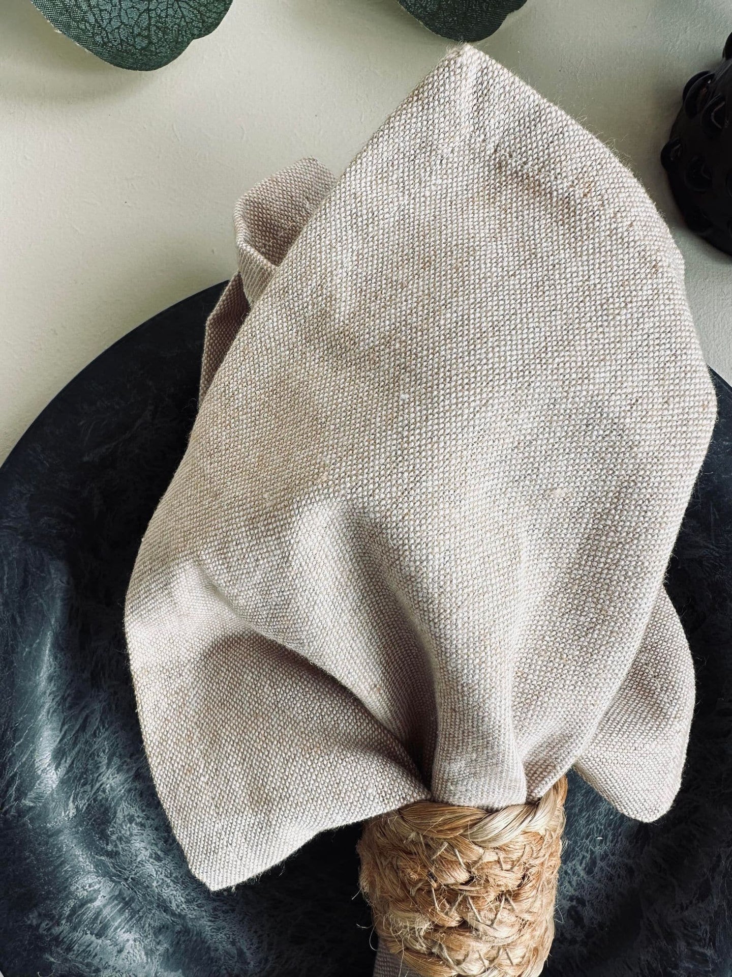 Mundservietter – Natur 4 stk - VIAMAJA.DK