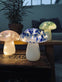 MUSHROOM Lampe m. LED – Royal blue mundblæst glas - VIAMAJA.DK