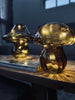 MUSHROOM lampe med LED 15 cm – Mørk brun
