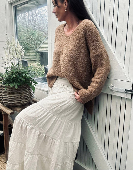 Nederdel Boheme cotton – S/M Lys beige - VIAMAJA.DK