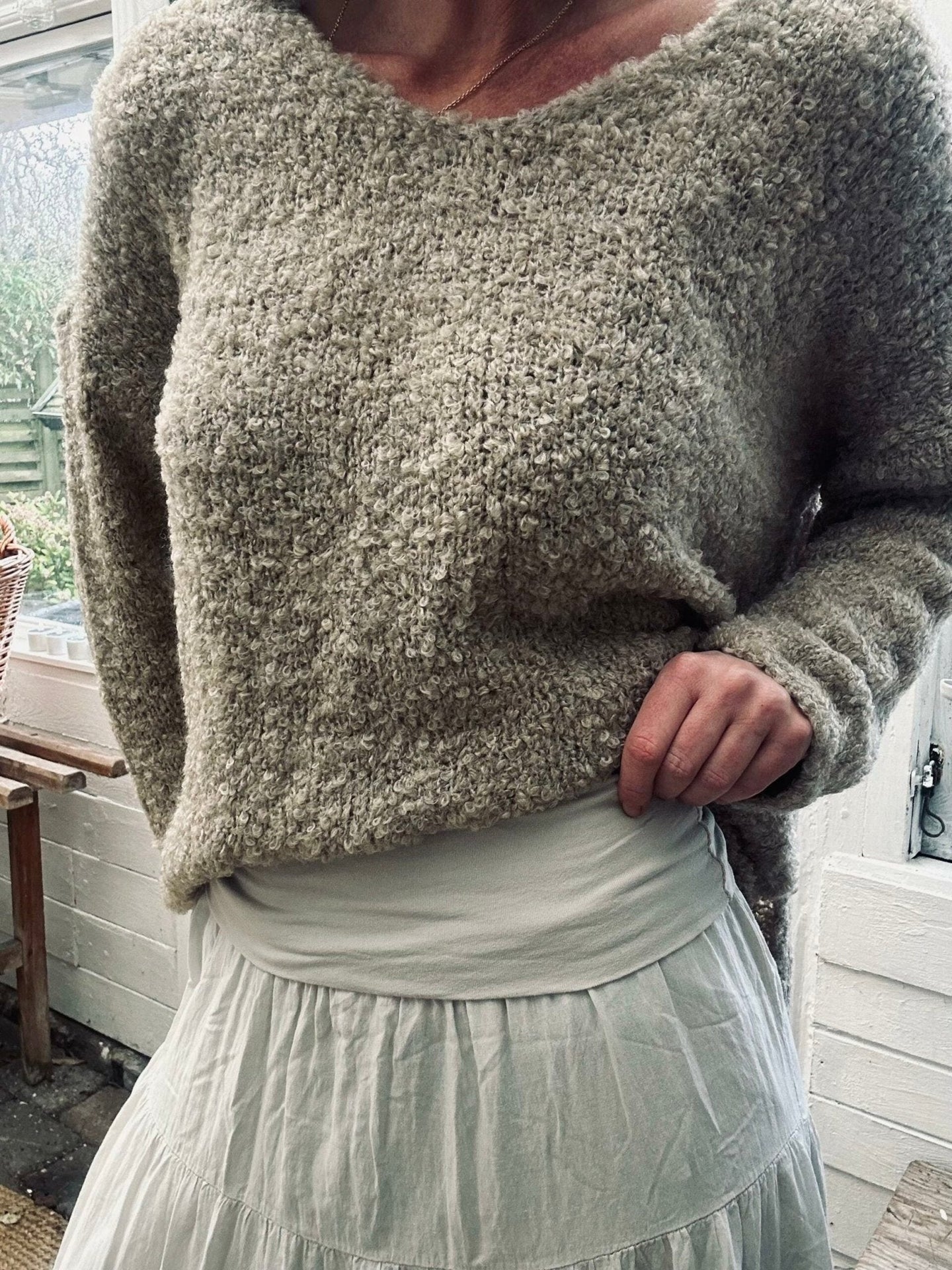 Nederdel Boheme cotton – S/M Lys beige - VIAMAJA.DK