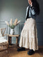 Nederdel Boho beige - VIAMAJA.DK
