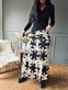 Nederdel Boho Leaf black - VIAMAJA.DK