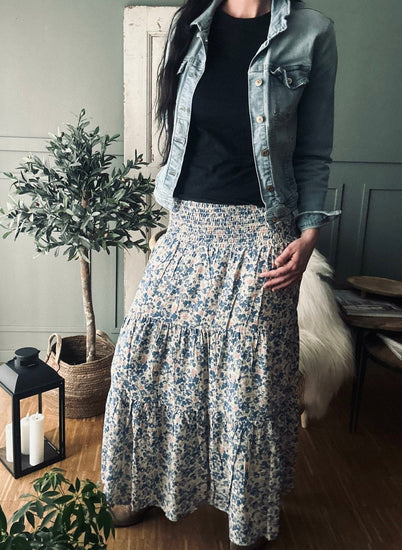 Nederdel Boho – Summer Blue - VIAMAJA.DK