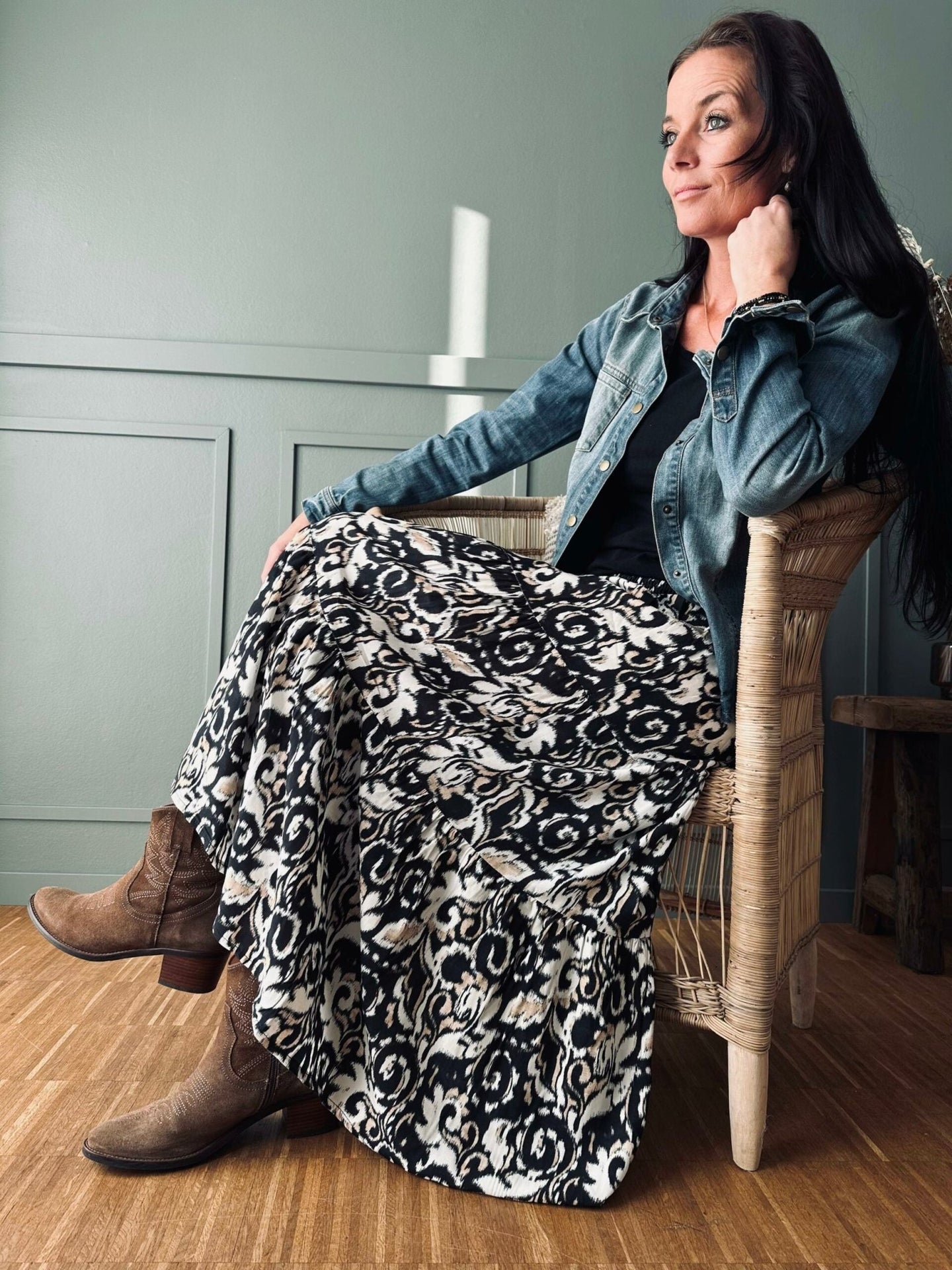 Nederdel Boho – VIGA BLACK - VIAMAJA.DK