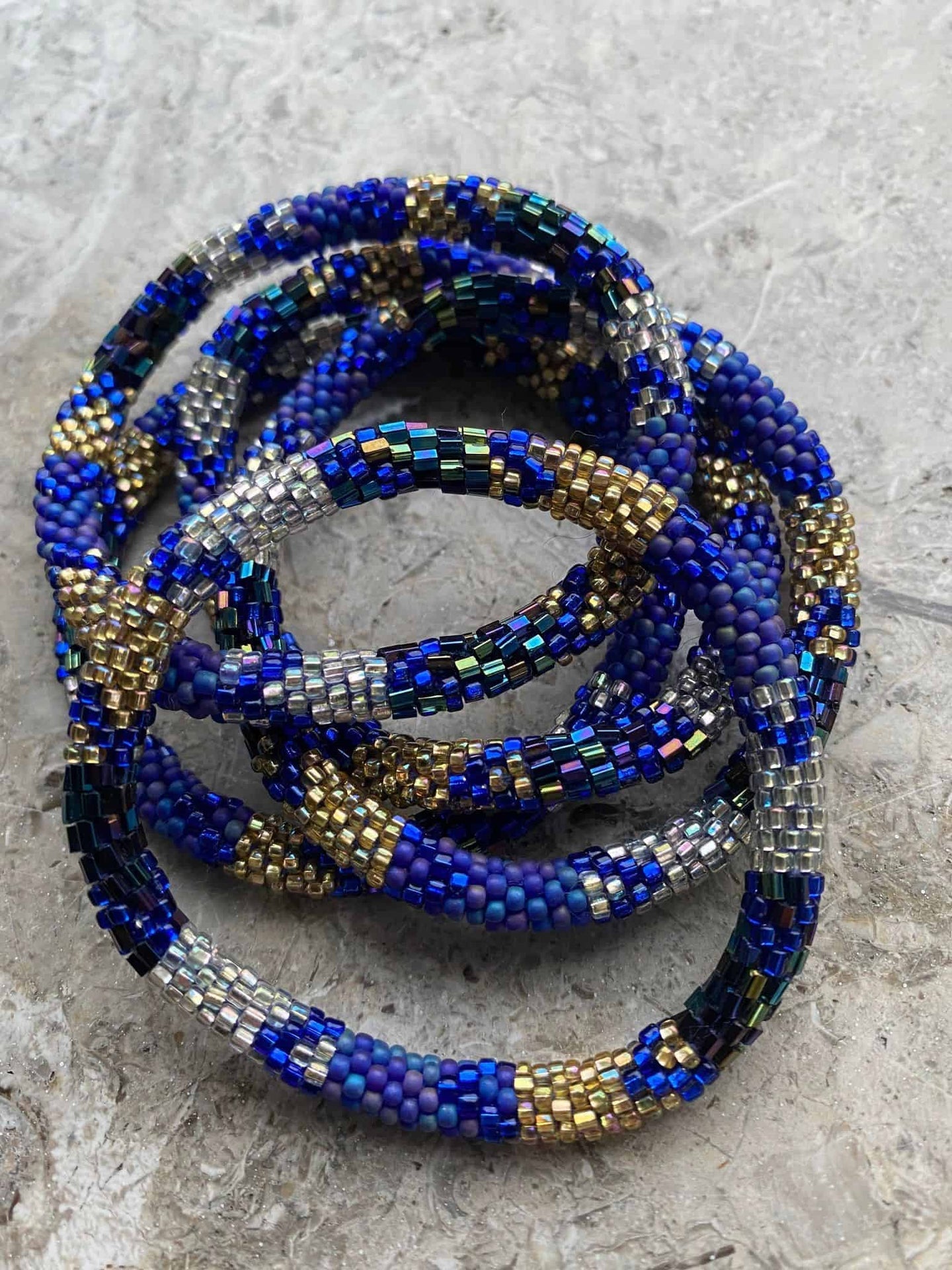 Nepal armbånd - Blue diamond - VIAMAJA.DK