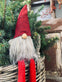 Nisse med lange ben - Julerød filt 32cm - VIAMAJA.DK