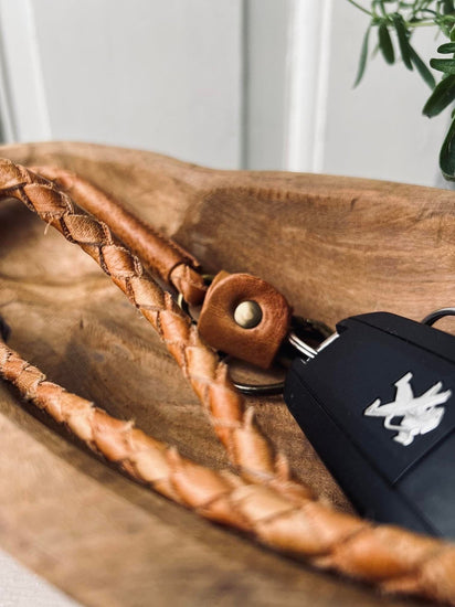 Nøglesnor MARVA - Cognac flet - VIAMAJA.DK