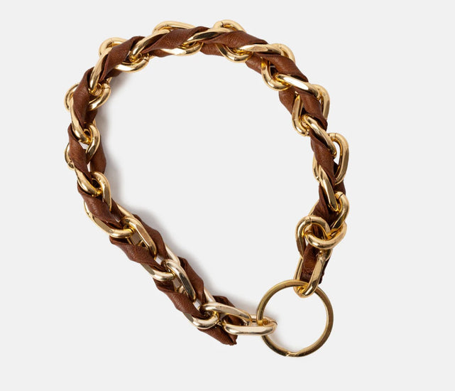 Nøglesnor – Walnut / Gold - VIAMAJA.DK