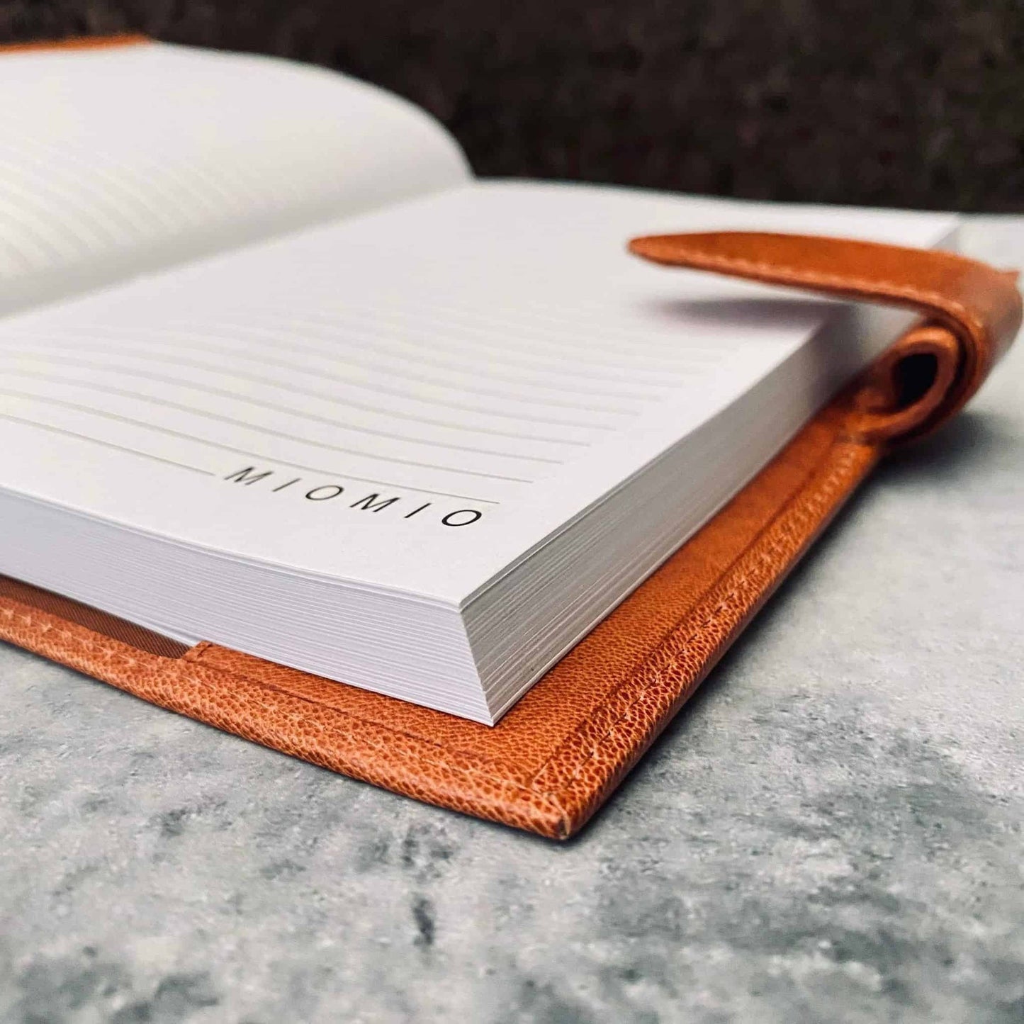 Notesbog i skind – Cognac MIOMIO – A5 - VIAMAJA.DK