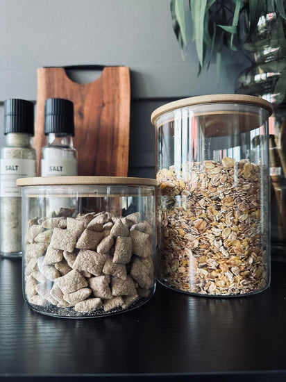 Opbevaringsglas med trælåg 950ml - VIAMAJA.DK