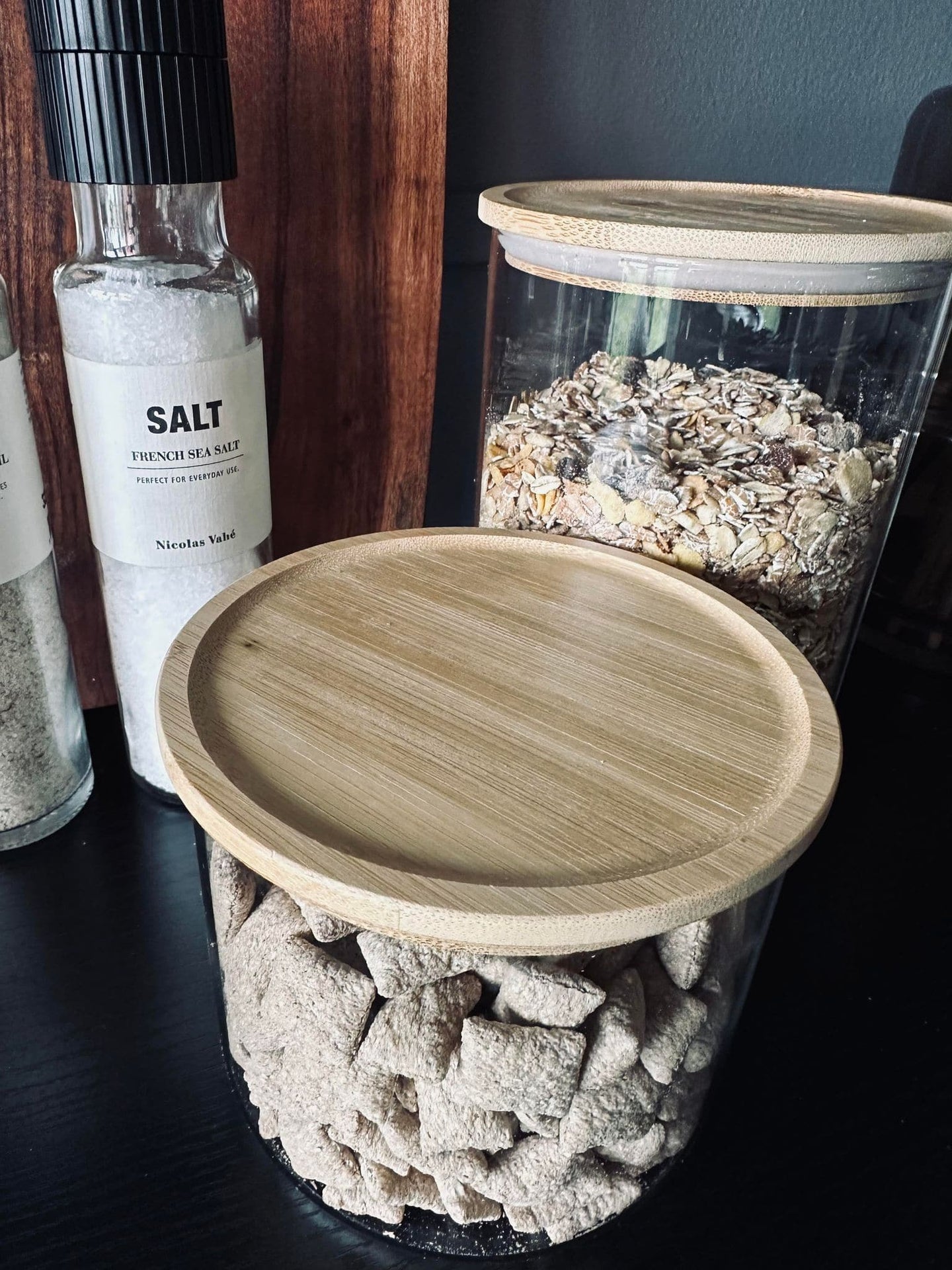 Opbevaringsglas med trælåg 950ml - VIAMAJA.DK