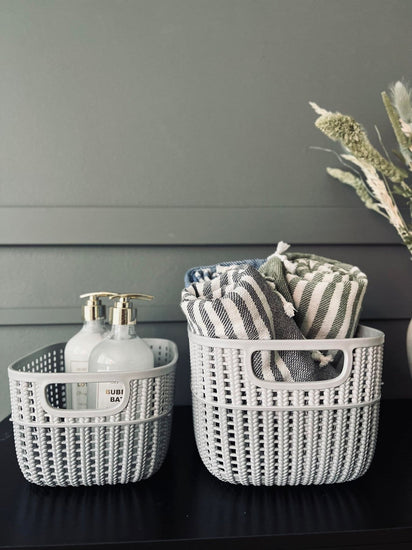 Opbevaringskurv Hally Small - Grey - VIAMAJA.DK