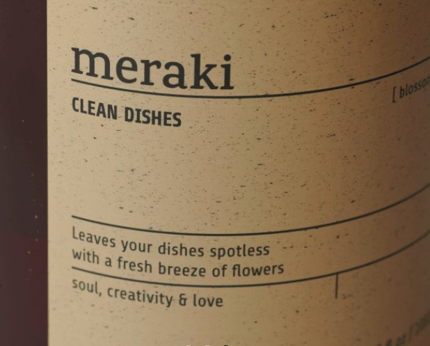 Opvaskemiddel, Blossom breeze - Meraki 1000ml - VIAMAJA.DK