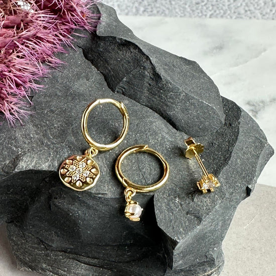 Øreringe Mix box Cherie 18K forgyldt - VIAMAJA.DK
