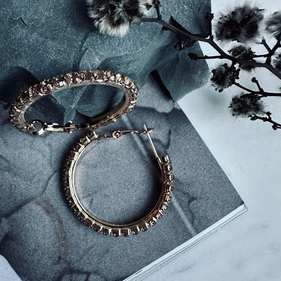 Øreringe Smilla Hoops - Champagne - VIAMAJA.DK