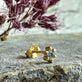 Ørestik Single GIA Azur blue 18K forgyldt - 1 stk - VIAMAJA.DK