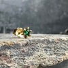 Ørestikk Single GIA Emerald 18K forgylt - 1 stk