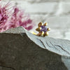 Øredobb Single GIA purple 18K forgylt - 1 stk