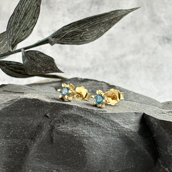 Ørestikker GIA – Blue 18K forgyldt - VIAMAJA.DK
