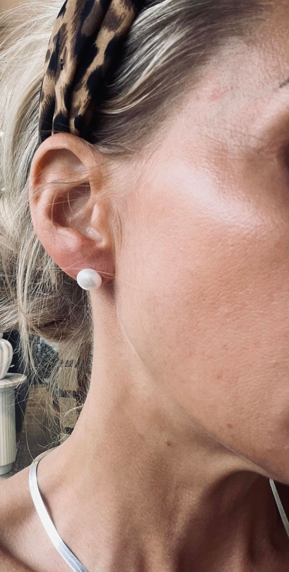 Ørestikker med ferskvandsperle - Joyce Sterling Silver - VIAMAJA.DK