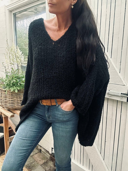 Oversize Cozy – Black - VIAMAJA.DK