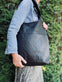 Oversize Læder Shopper - Black - VIAMAJA.DK