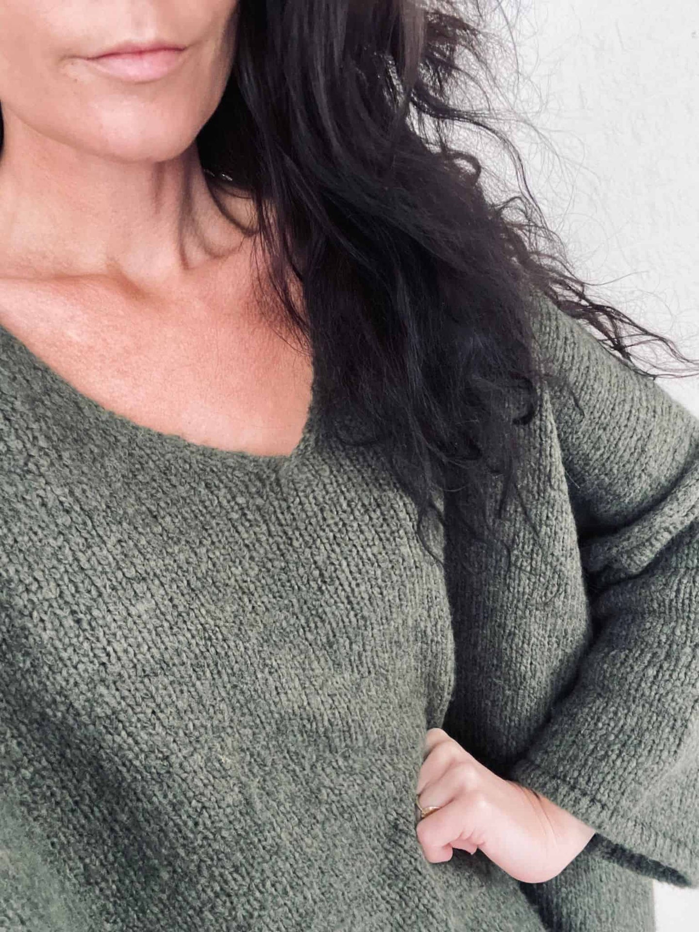Oversize strik Nilla – Army - VIAMAJA.DK