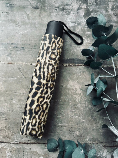 Paraply - Gylden leopard - VIAMAJA.DK
